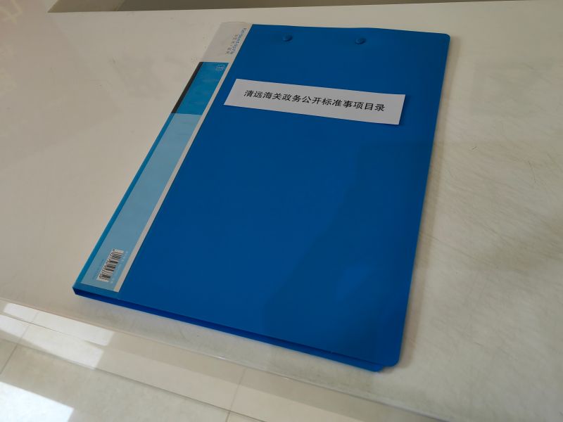 清远海关政务公开专区之《政务公开标准事项目录 》夹