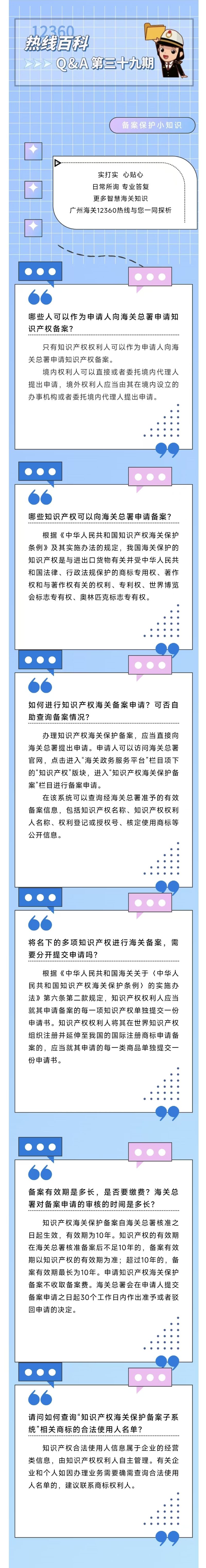 知识产权海关保护问答集之备案保护篇